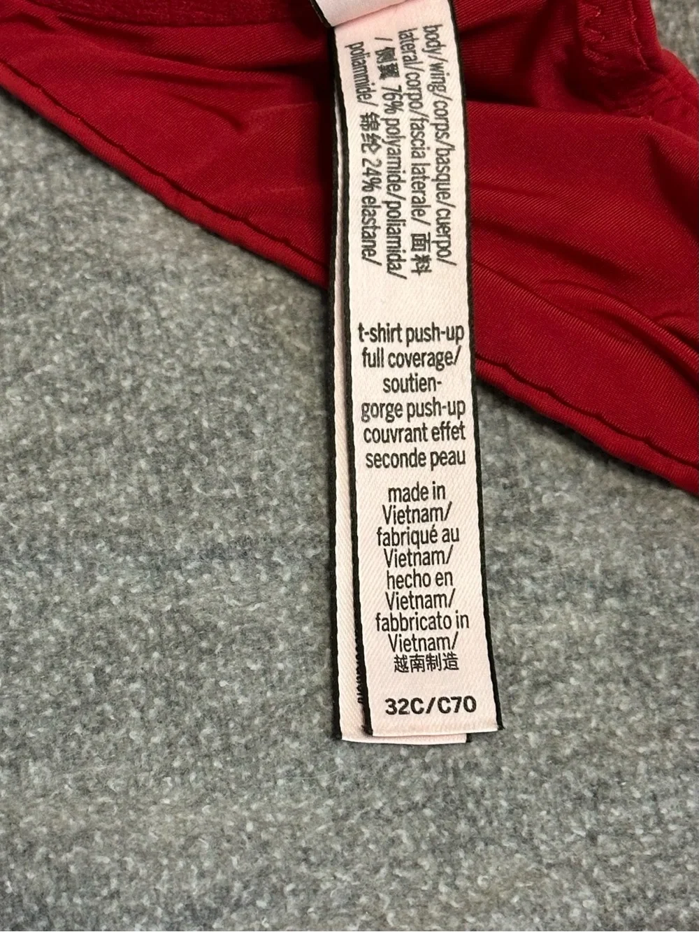 Victoria's Secret Red Racerback Push-Up Bra - Picture 5 of 7